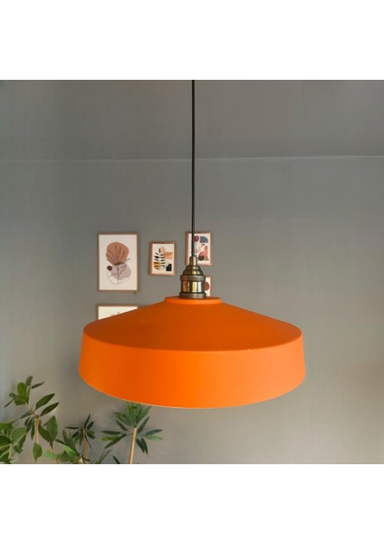 Açe Turuncu Tekli Eskitme Lale Başlık Avize Retro Sarkıt Ofis Showroom Salon Mutfak Avizeleri fiyatları