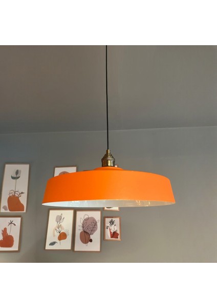 Açe Turuncu Tekli Eskitme Lale Başlık Avize Retro Sarkıt Ofis Showroom Salon Mutfak Avizeleri fırsatları