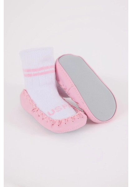 U.s. Polo Assn Çarık Çorap USB2800 Beyaz-Pembe modelleri