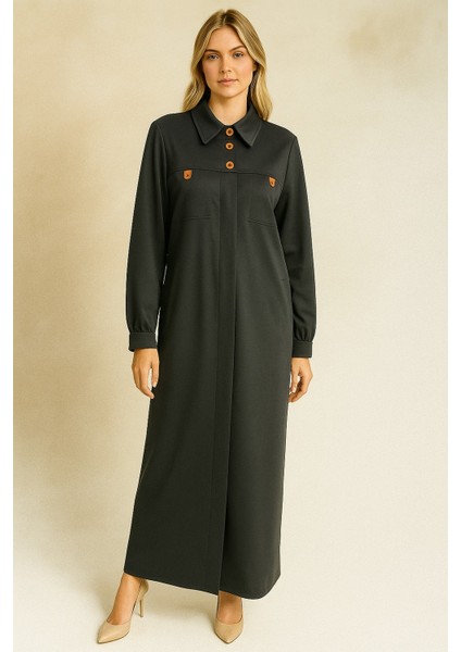 65005 Önden Düğmeli Cepli Kap #10-25#