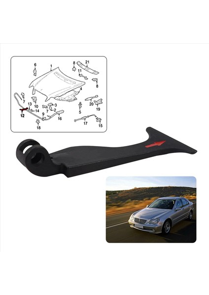 4x Ön Izgara Kaput Serbest Bırakma Söküm 2038870427 Mercedes-Benz Için C230 C240 C320 W203 C32 2 6l 3 2l (Yurt Dışından) indirimleri