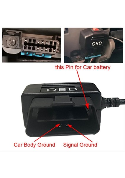 Araba Dvr Hardwire Kit Düşük Vol Koruma Için 5V 3A USB Port Araba Şarj Kablosu Obd Dashcam 24H Park Izleme Aksesuar (Yurt Dışından) modelleri