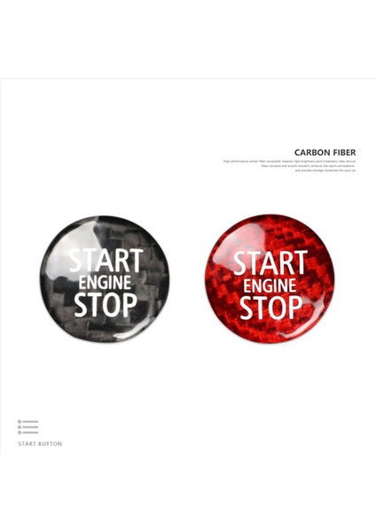 5x Karbon Fiber Motor Başlat Durdur Düğmesi Iç Trim Kapak Çıkartması Mini Cooper R55 R56 R57 R58 R59 R60 R61 (A) (Yurt Dışından) indirimleri