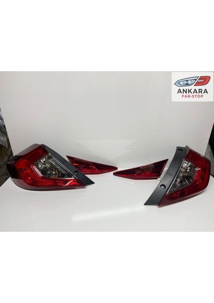Honda Civic Fc5 2016 - 2021 Stop Lambası Sağ - Sol Iç ve Dış Takım (Toplam 4 Adet Stop)