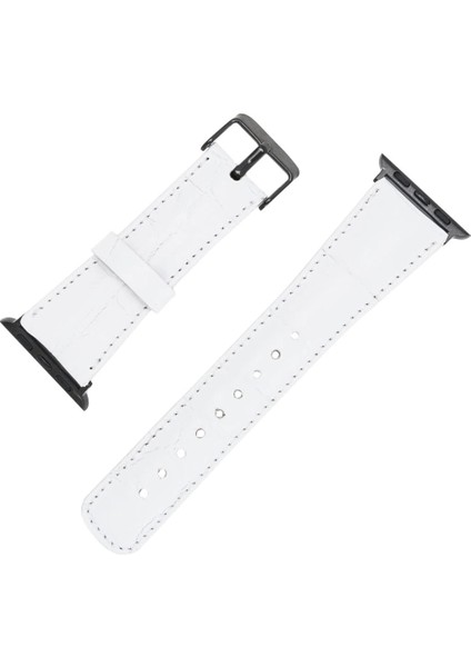 Buğz Apple Watch Uyumlu Deri Kordon 42-44-45MM F3 Beyaz fırsatları