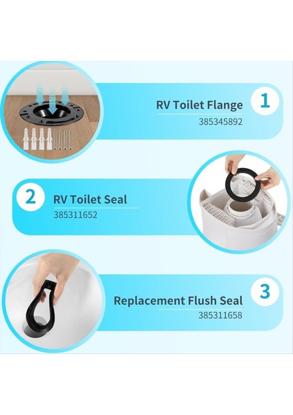 Rv Tuvalet Contası ve 3 Inç Soket Rv Tuvalet Flanş Kiti 385345892 385311652 385311658 Rv 300/310/320 Için (Yurt Dışından) indirimleri