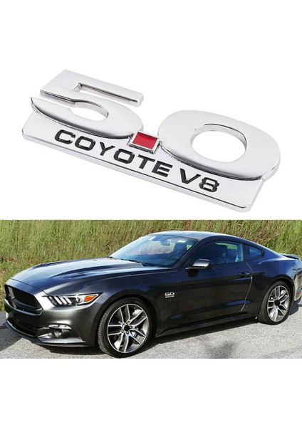 2x 5 0 Coyote V8 11-14 Ford Mustang F150 F250 Krom Yan Vücut Çamurluk Amblemleri Çıkartma Çıkartma Rozeti Isim Plakası (Yurt Dışından) fiyatları