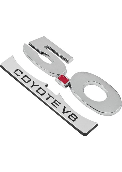 2x 5 0 Coyote V8 11-14 Ford Mustang F150 F250 Krom Yan Vücut Çamurluk Amblemleri Çıkartma Çıkartma Rozeti Isim Plakası (Yurt Dışından) indirimleri