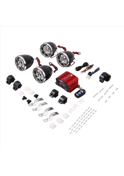 3 Inç Motosiklet Su Geçirmez Bluetooth Hoparlörler 4 Kanal Amplifikatör Mp3 Müzik Ses Ses Stereo Amp (Yurt Dışından)