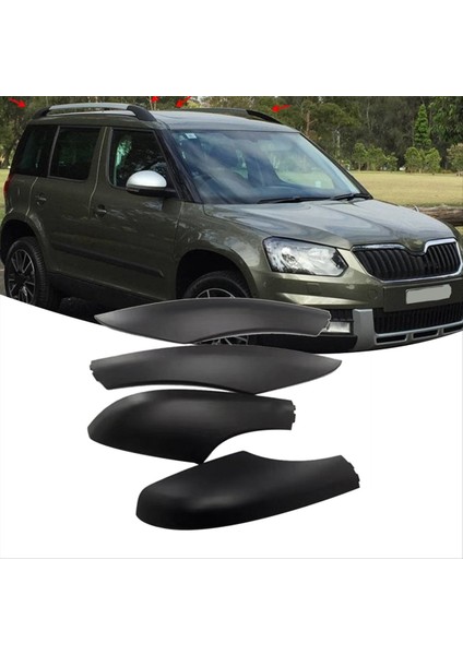 Araç Çatı Rafı Kapağı Bagaj Slayt Ray Koruma Kapağı 5LD860145 5LD860146 5LD860149 5LD860150 Skoda Yeti Için 2009-2018 (Yurt Dışından) fiyatları