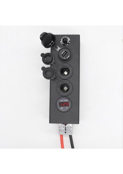 12-24V Rv Yat Teknesi Güç Kaynağı Için 50A Güç Kablosu ile 3&#39 Ü 1 Arada Güç Kutusu Voltmetre Araç Şarj Cihazı (Yurt Dışından) fiyatları