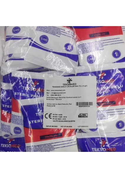 10X20 Steril Pamuklu Ped 25 Adet fiyatları