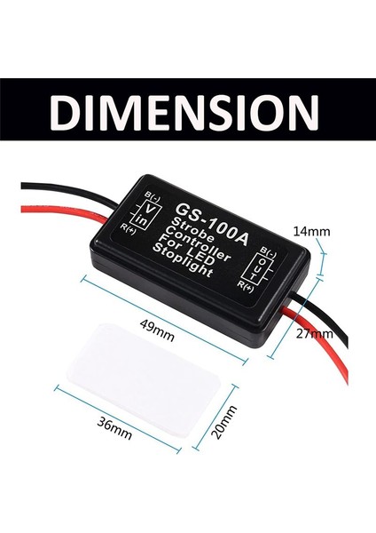 GS-100A Fren Işık Flaşör Modülü Dc 12-24V 2A 24W Yüksek Fren Kontrolör Kuyruk Lambası Güvenlik Istemi Denetleyicisi 4 Pcs (Yurt Dışından) fırsatları