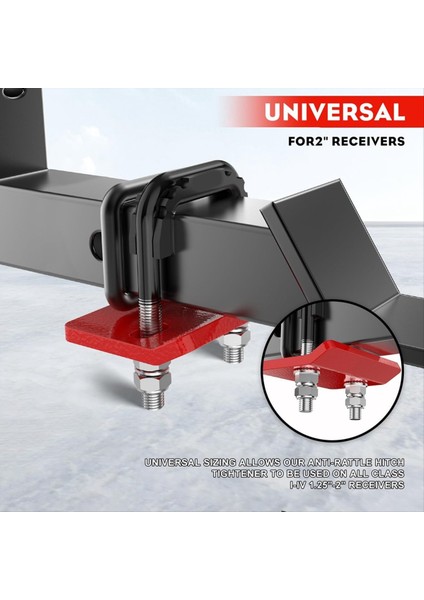Hitch Sıkıcı Anti Çırpma Kelepçesi 1 25 Inç ve 2 Inç Römork Parkurları Kauçuk Izolatörü ve Anti Pas (Yurt Dışından) fiyatları