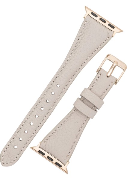 Buğz Apple Watch Uyumlu Deri Kordon 38-40-41MM Slim Erc3 Bej fırsatları