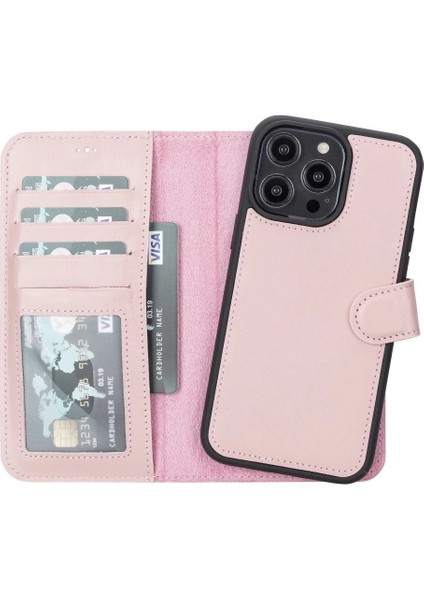 Buğz Apple iPhone 14 Pro Max Uyumlu Deri Cüzdanlı Kılıf Mwwn Nu2