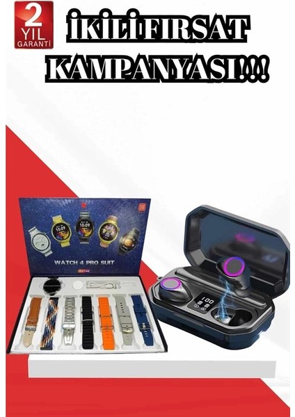 Buğz 2025 Model Çok Kordonlu Akıllı Saat ve Bluetooth Kulaklık El Fenerli fiyatları