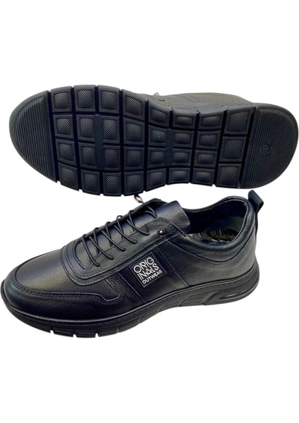 Erkek Lastik Bağcıklı Iç ve Dış Yüzey Hakiki Deri Kauçuk TABAN-423-SİRAH