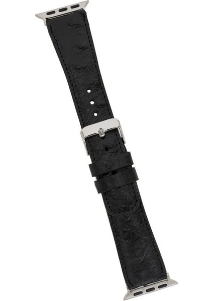Buğz Apple Watch Uyumlu Deri Kordon 42-44-45MM De5 Siyah modelleri