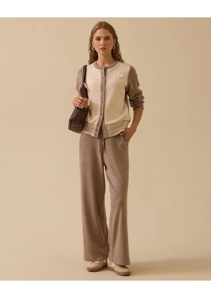 10030 Sıfır Yaka Önden Çıtçıtlı Alt Kısmı Lastik Detaylı Günlük Ceket 10002521710030 #10-25#