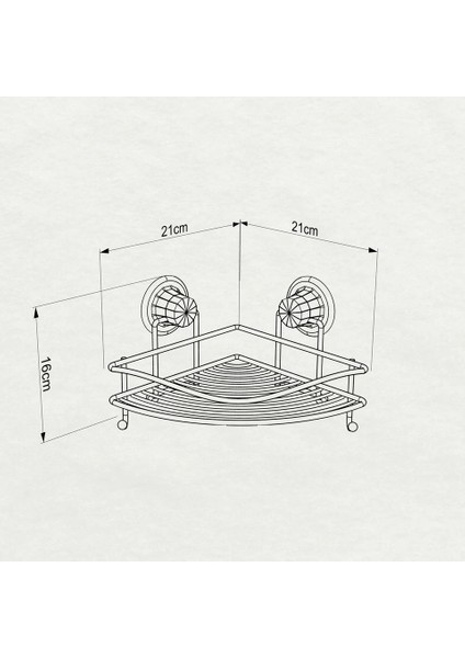 Vakumlu Banyo Duvar Rafı Şampuanlık Kancalı Köşe Rafı Siyah modelleri