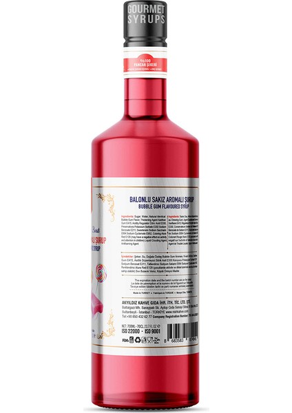 Nish Bubble Gum Aromalı Şurup 700 ml - P fiyatları