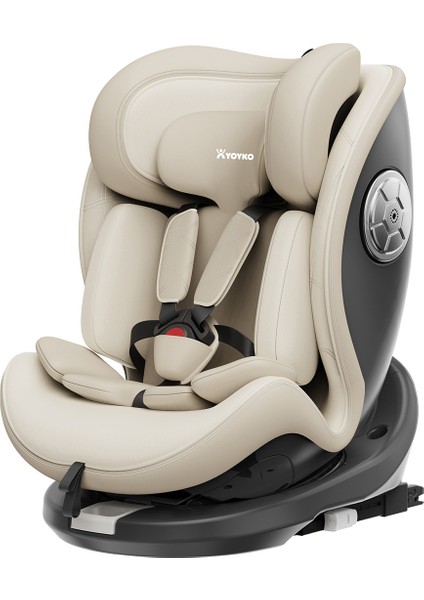 Yeni Versiyon Yoyko Ultimate V2 I-Size Dönebilir Yatabilir 0-36 kg Oto Koltuğu Isofıx/sıp/latch Krem modelleri