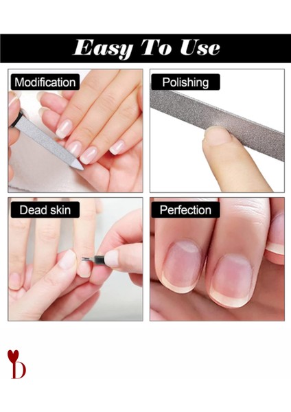 2'li Manikür Seti – Profesyonel Metal Tırnak Törpüsü, Et Itici ve Kağıt Tırnak Şekillendirme Törpüsü modelleri