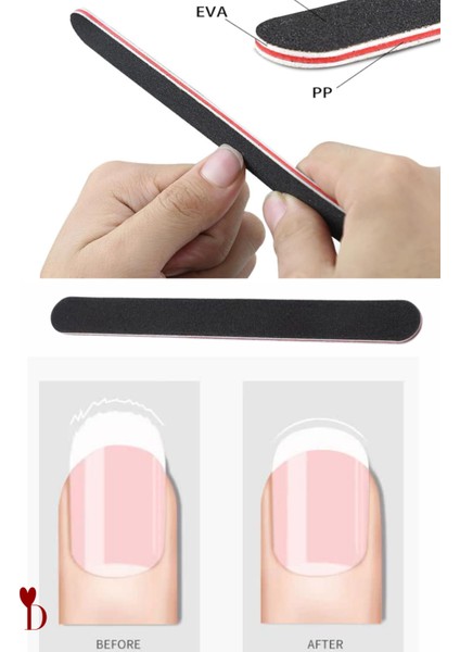 2'li Manikür Seti – Profesyonel Metal Tırnak Törpüsü, Et Itici ve Kağıt Tırnak Şekillendirme Törpüsü fırsatları