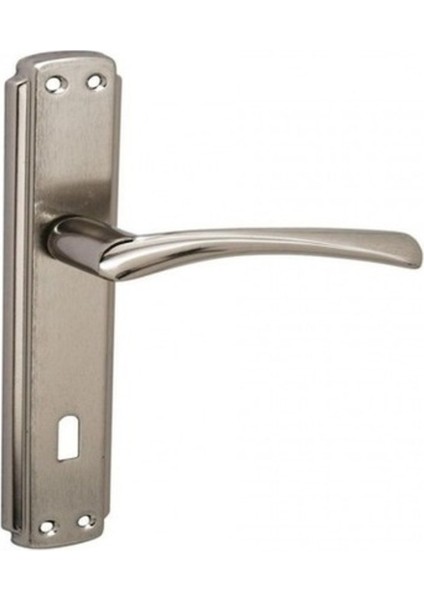 Bravo Aynalı Nikel Oda Kapı Kolu ( 1 Takım )