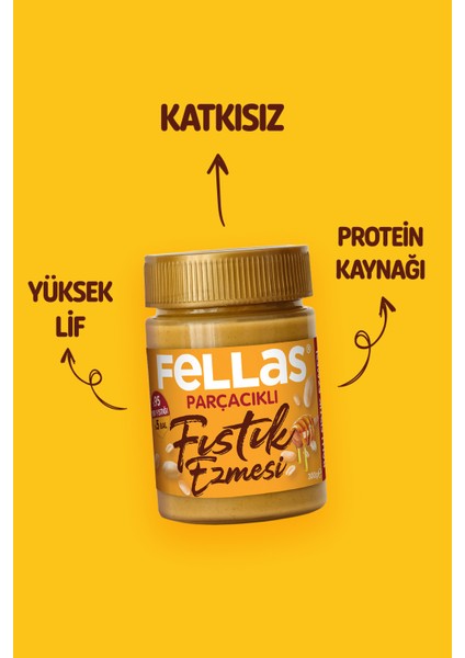 Parçacıklı Ballı Fıstık Ezmesi 300 g Katkısız Koruyucusuz Yüksek Proteinli Türkiye Menşeli fiyatları