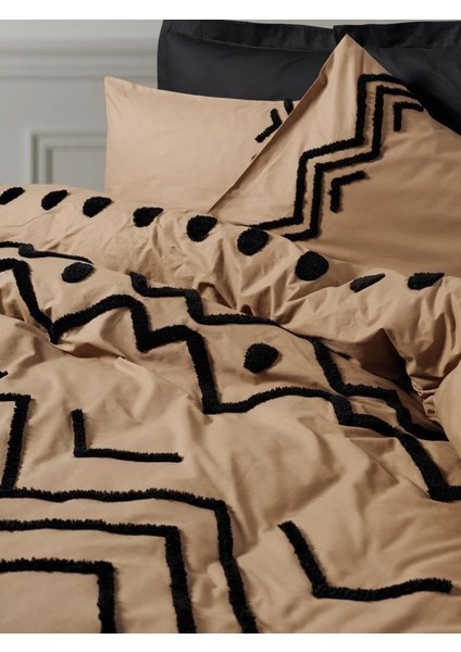 Buğz Cotton Box Puf Nakışlı Ranforce Çift Kişilik Nevresim Takımı Elio Bakır Siyah fiyatları