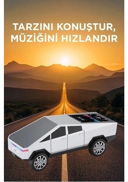 Buğz D68 Cyber Model Araba Tasarımlı Bluetooth Hoparlör 15W Güçlü Ses Rgb LED /tws/usb Beyaz modelleri