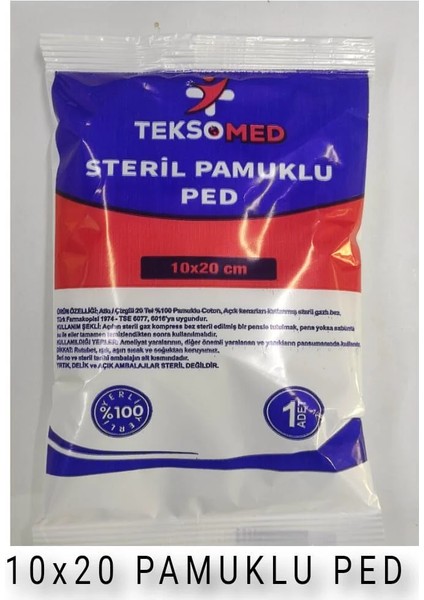 10X20 Steril Pamuklu Ped 10 Adet