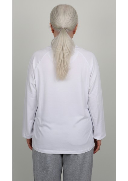 Cure Adaptif Kemoterapi Hasta Bakım Kıyafeti Beyaz