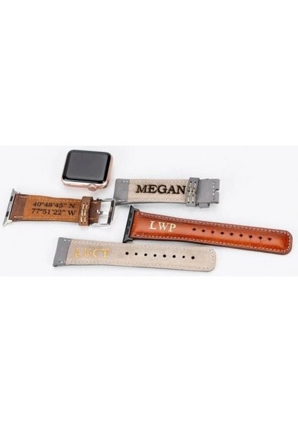 Buğz Apple Watch Uyumlu Deri Kordon 42-44-45MM Nm3-As1 Siyah fırsatları