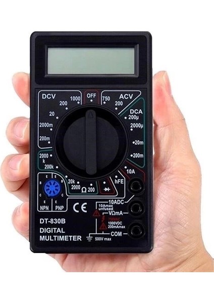 Buğz Dijital Avometre Multimetre Ölçü Aleti Akım Voltaj Direnç Ölçer
