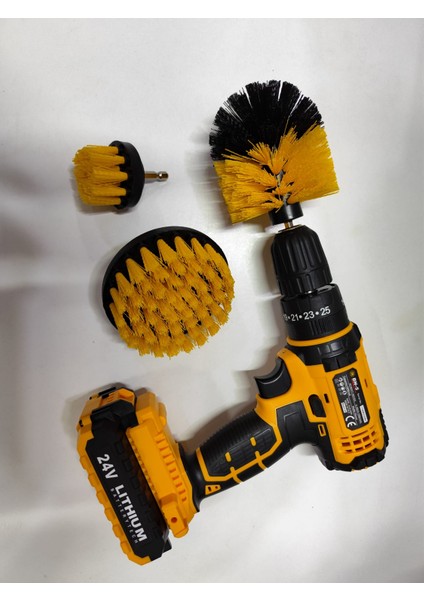 Temizlik Fırça Seti 3 Parça Matkapa Takılabilen