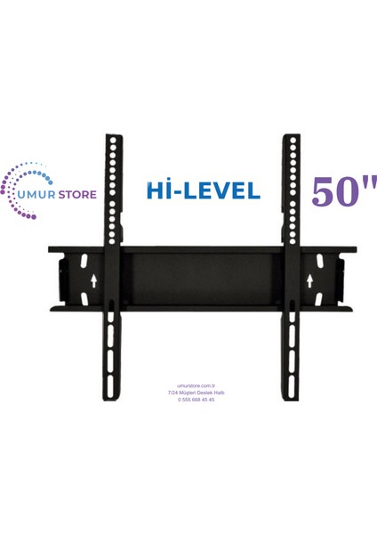 HL50FMN40350" 126 Ekran 42”, 43”, 49”, 50” Uyumlu LCD LED Tv Sabit Duvar Askı Aparatı