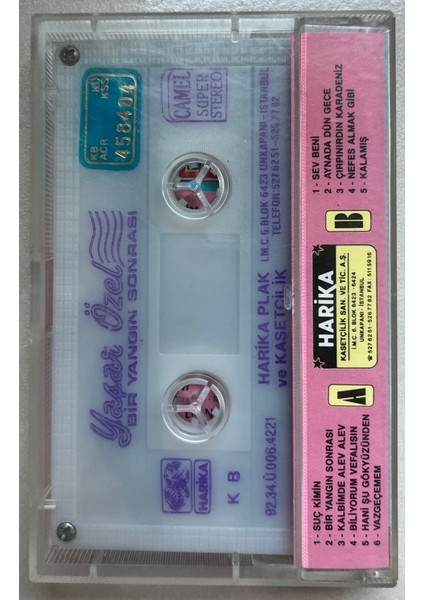 Yaşar Özel Bir Yangın Sonrası Kaset (Orijnal Dönem Baskı Kaset) fiyatları