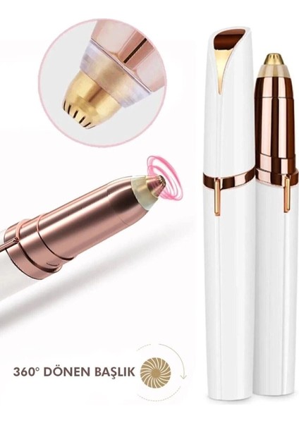 Buğz Flawlbss Kaş ve Bıyık Yüz Tüy Alma Cihazı Epilatör Epilasyon Traş Makinesi Pilli