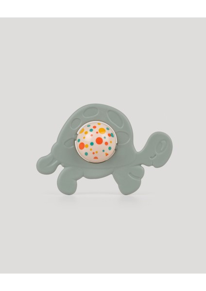 Sevimli Kaplumbağa Diş Kaşıycı Çıngırak-Petrol Yeşili