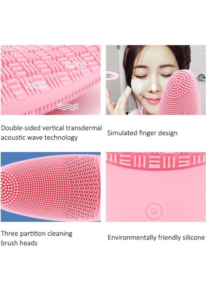 Buğz Derin Gözenek Temizliği Için Ince Kaba Silikon Uçlu Elektrikli Yüz Temizleme Fırçası fiyatları
