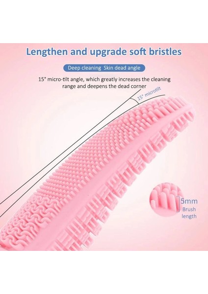 Buğz Derin Gözenek Temizliği Için Ince Kaba Silikon Uçlu Elektrikli Yüz Temizleme Fırçası indirimleri