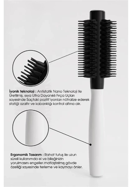 Buğz Isıya Dayanıklı Fön Saç Fırçası