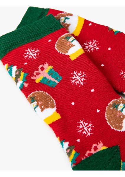 Yılbaşı Çorabı Havlu Çok Renkli Desenli modelleri