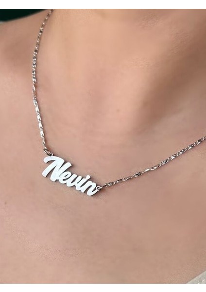 Kişiye Özel Isim Kolye Özel Tasarım Yüksek Kalite Çelik Gümüş Renk Kişiselleştirilebilir Hediye fiyatları