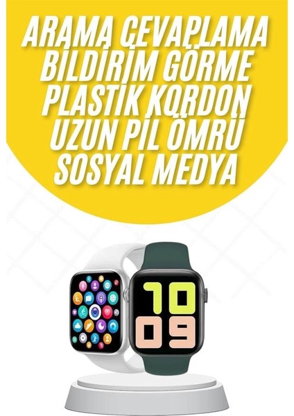 Buğz Akıllı Saat Uyku ve Sağlık Takibi Arama Cevaplama 44 mm Amoled Ekran
