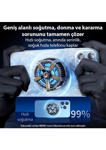 Ultra Soğutma Cx 09 Turbo Telefon Soğutucu Oyun Canlı Yayın Youtuber Için Magsafe Mıknatıslı