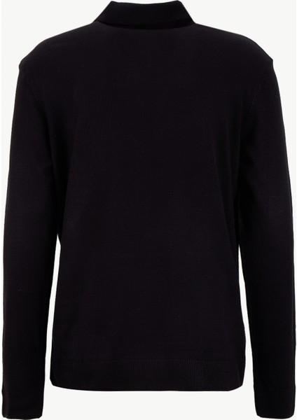 Polo Yaka Basic Düz Siyah Erkek Kazak MML5WM-KZK9528 fiyatları